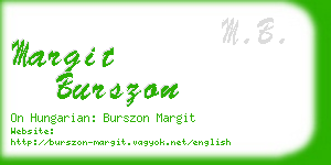 margit burszon business card